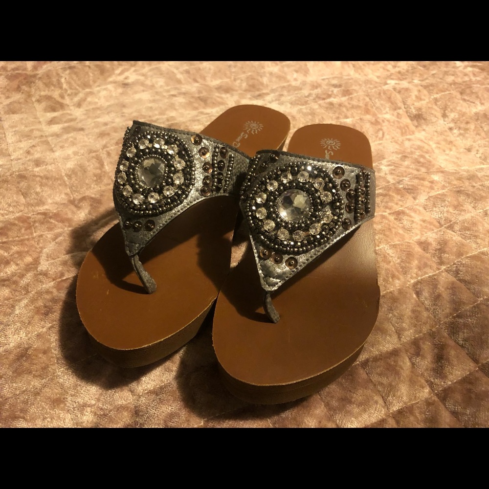 SunDance platform wedge sandals